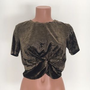 Magnolia South Olive Green Crop Top